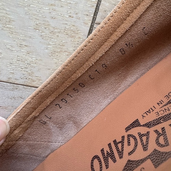 Salvatore Ferragamo Audrey Ballet Flats Women's Suede light brown 8.5 - Picture 9 of 10